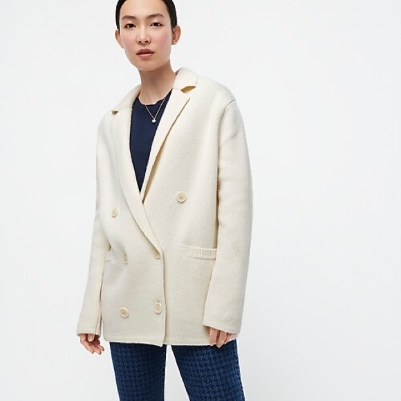 double breasted sweater blazer